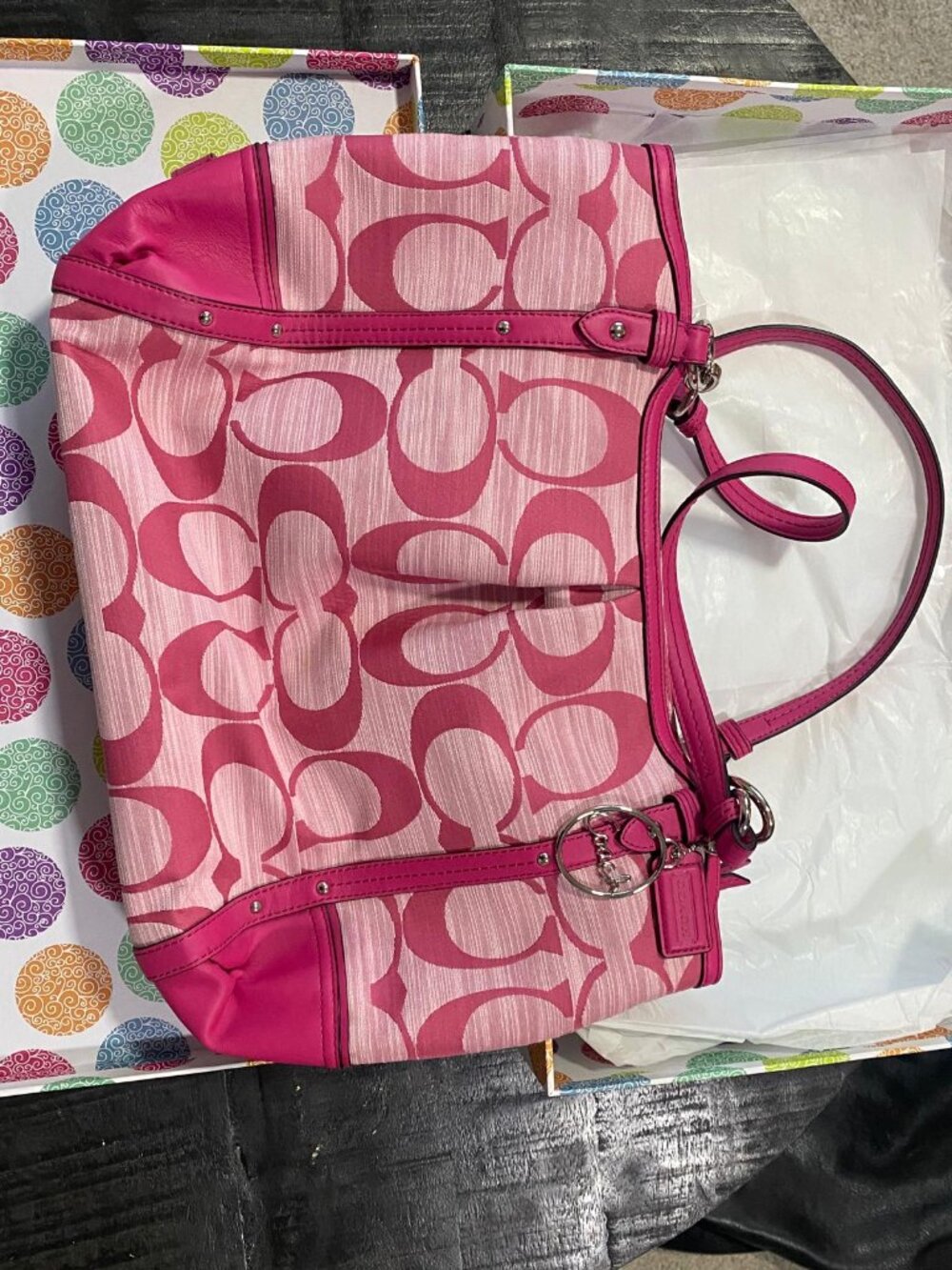 Authentic Coach Pink Signature Tote Bag – New with Tags - Picture 2 of 9